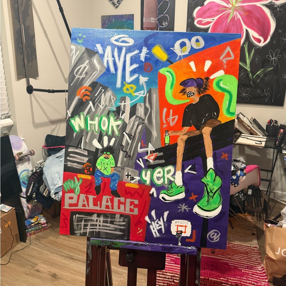 Vibrant Urban Art Canvas